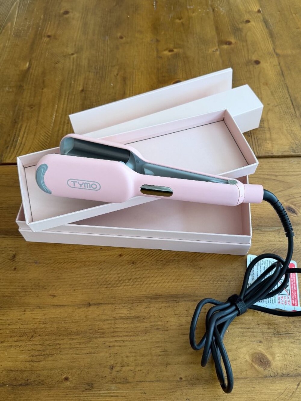 Tymo Pink Rovy Compact Wave Curling Iron โ Travel Friendly Hair Tool